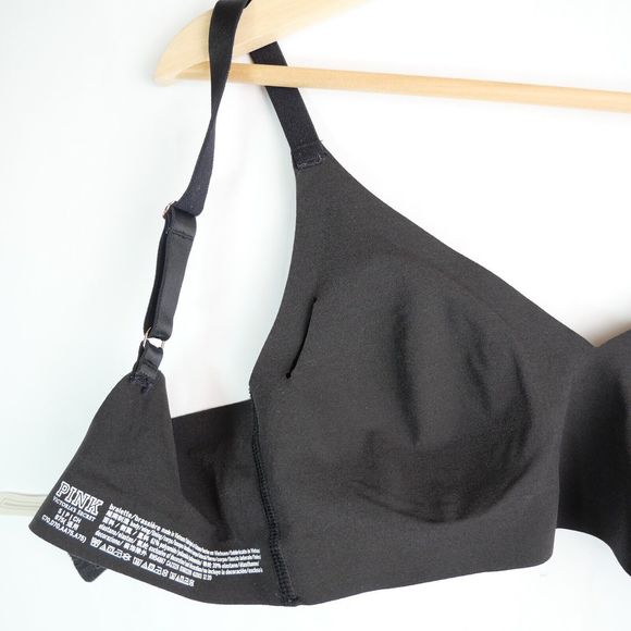PINK Women’s Wireless Light Bralette in Black Size S - Picture 6 of 8
